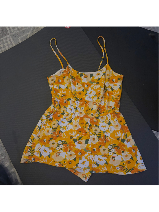 Divided Pants - H&M DIVIDED Orange Floral Print Romper